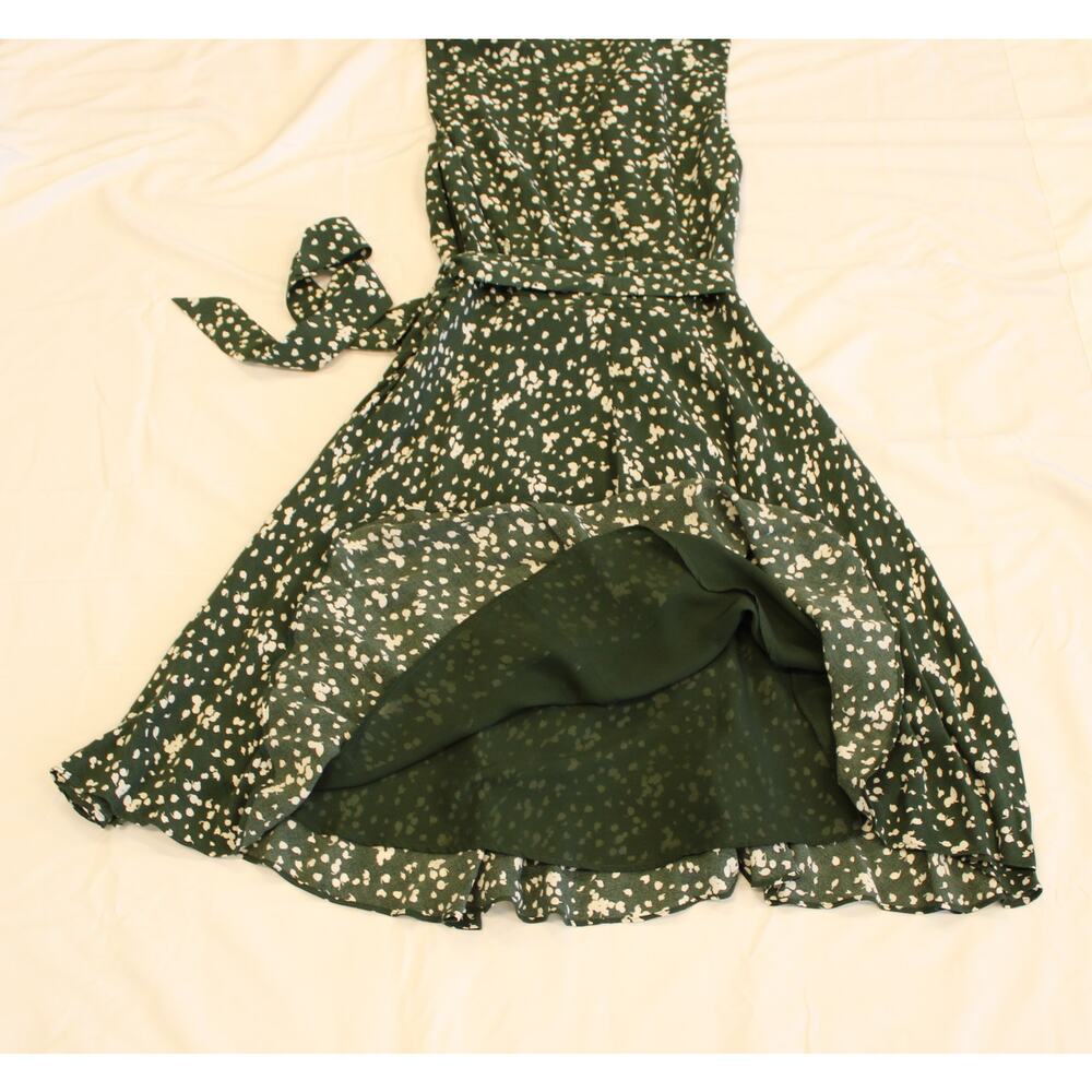 HOBBS London Belinda Contemporary Petal Print Fit & Flare Dress Green Size 4 - Picture 10 of 10